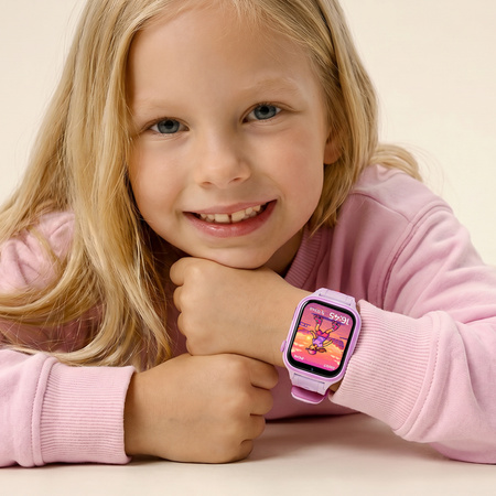 Smartwatch dziecięcy AI Forever Besti KW-540 GPS WiFi 4G IPS – Inteligentny zegarek dla dzieci z lokalizatorem, rozmowami wideo i przyciskiem SOS Różowy