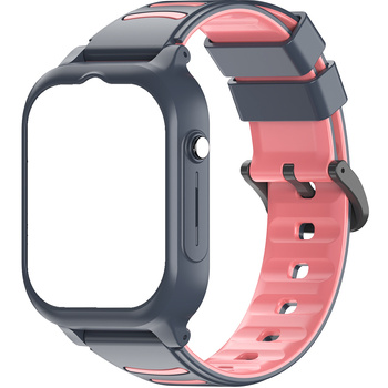 Pasek silikonowy wraz z obudową do zegarka GPS WiFi 4G Kids Forever Look Me KW-510 różowy