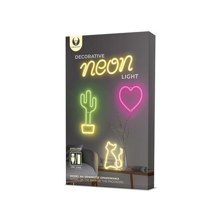 Forever Light neon LED JEDNOROŻEC różowy Bat + USB FLNEO1