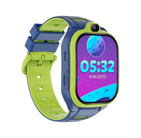 Smartwatch dziecięcy AI Forever Boost KW-530 GPS WiFi 4G – Inteligentny zegarek dla dzieci z lokalizatorem, rozmowami wideo i przyciskiem SOS (niebieski)