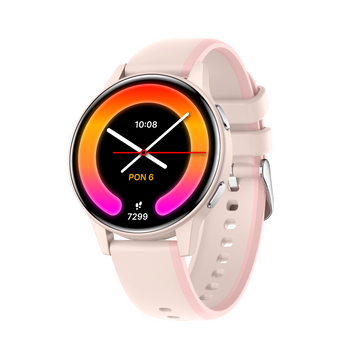 Smartwatch Forever iGO Watch 4! JW-600 Bluetooth 5.3 AMOLED IP67 – Inteligentny zegarek z rozmowami Bluetooth, monitorowaniem zdrowia i 2 paskami Pudrowy Róż