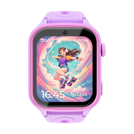 Smartwatch dziecięcy AI Forever Besti KW-540 GPS WiFi 4G IPS – Inteligentny zegarek dla dzieci z lokalizatorem, rozmowami wideo i przyciskiem SOS Różowy