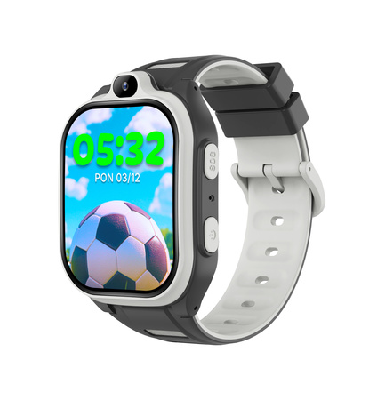 Smartwatch dziecięcy AI Forever Boost KW-530 GPS WiFi 4G – Inteligentny zegarek dla dzieci z lokalizatorem, rozmowami wideo i przyciskiem SOS (czarny)