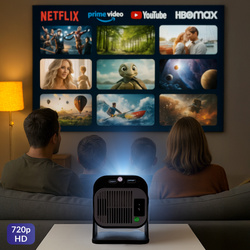 Forever Projektor FP-120U 720p/1080p kwadratowy czarny