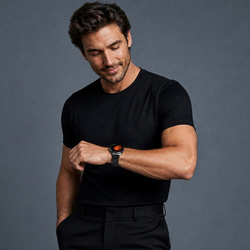 Smartwatch męski Forever SW-720 xBase Bluetooth 5.3 AMOLED IP68 – Inteligentny zegarek z rozmowami Bluetooth, monitorowaniem zdrowia i 2 paskami Czarny