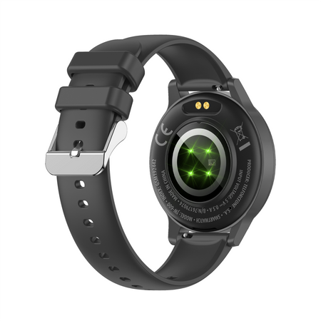 Smartwatch Forever iGO Watch 4! JW-600 Bluetooth 5.3 AMOLED IP67 – Inteligentny zegarek z rozmowami Bluetooth, monitorowaniem zdrowia i 2 paskami Czarny