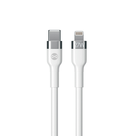 Forever kabel MFi Flexible USB-C - Lightning 1,0 m 27W biały