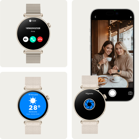 Forever Smartwatch SB-380 Bloomdust Champagne Gold