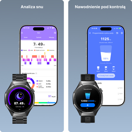 Smartwatch Forever SW-720 xBase Bluetooth 5.3 IP68 AMOLED Black