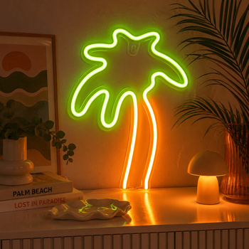 Neon LED PALMA pomarańcz zielona NNE04 Neolia