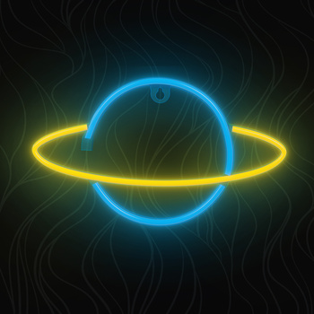 Forever Light neon LED SATURN żółty niebieski Bat + USB FLNE11