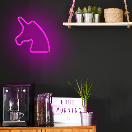 Forever Light neon LED JEDNOROŻEC różowy Bat + USB FLNEO1