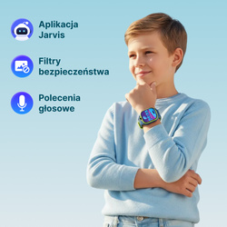 Smartwatch dziecięcy AI Forever Boost KW-530 GPS WiFi 4G – Inteligentny zegarek dla dzieci z lokalizatorem, rozmowami wideo i przyciskiem SOS (niebieski)