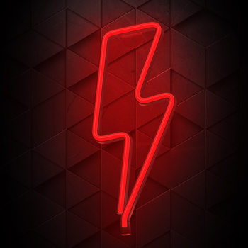 Forever Light neon LED PIORUN czerwony Bat + USB FLNEO6