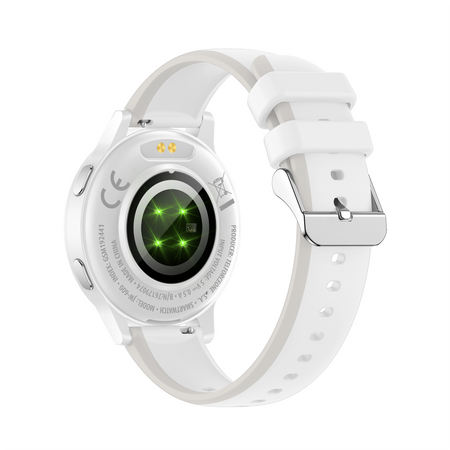 Smartwatch Forever iGO Watch 4! JW-600 Bluetooth 5.3 AMOLED IP67 – Inteligentny zegarek z rozmowami Bluetooth, monitorowaniem zdrowia i 2 paskami Biały