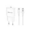 Forever ładowarka sieciowa PD QC TC-01-20C 1x USB-C 20W biała + kabel USB-C - USB-C 20W