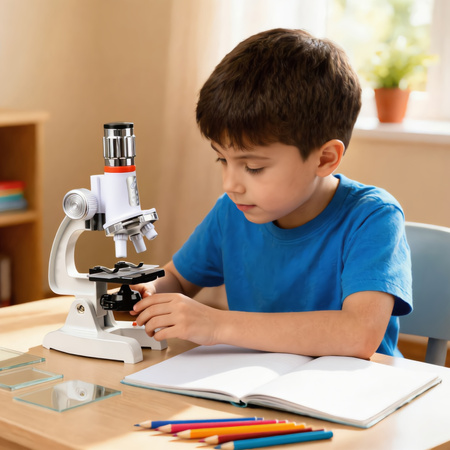 Forever Mikroskop z aluminiowym korpusem Plus C2171P biały