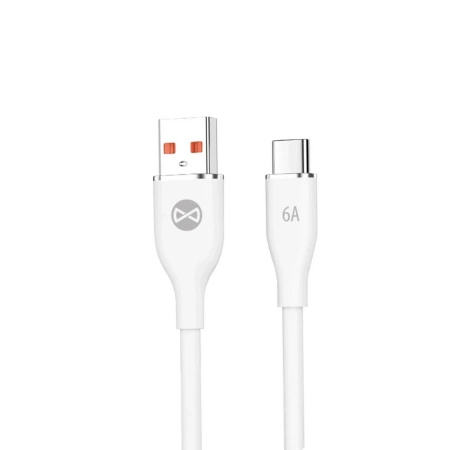 Forever kabel USB - USB-C 1,0 m 66W 6A biały