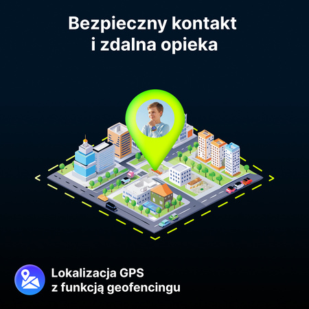 Smartwatch dziecięcy AI Forever Boost KW-530 GPS WiFi 4G – Inteligentny zegarek dla dzieci z lokalizatorem, rozmowami wideo i przyciskiem SOS (niebieski)