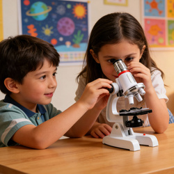 Forever Mikroskop z aluminiowym korpusem Plus C2171P biały