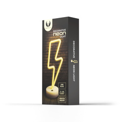 Neon na podstawce LED PIORUN biały FSNE03 Forever Light