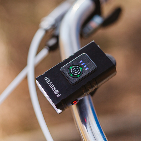 Lampki rowerowe Forever Outdoor Active BLG-200 LED 400 lm USB Przód + Tył Akumulatorowe Czarne