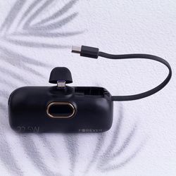 Forever mini power bank MTB-100 22.5W 5000 mAh USB C czarny