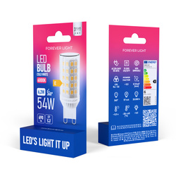 Forever Light Żarówka LED G9 6.2W 690lm 6000K ceramiczna klasa E
