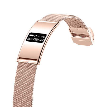 Forever Smartband SB-B8 Elegance OLED Bluetooth 5.3 IPX8 Różowe złoto