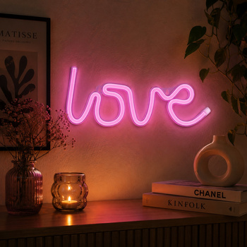 Neon LED LOVE różowy Bat + USB FLNEO5 Forever Light