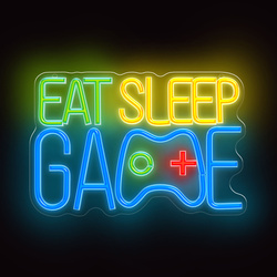 Neon PLEXI LED EAT SLEEP GAME multikolor FPNE33 Forever Light