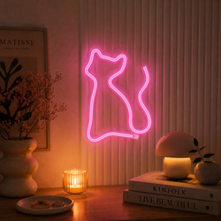Neon LED KOT różowy Bat + USB FLNEO4 Forever Light