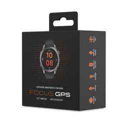Smartwatch męski Forever SW-900 Focus GPS Bluetooth 5.4 AMOLED IP68 – Inteligentny zegarek z rozmowami Bluetooth, profilami multisportowymi i monitorowaniem zdrowia Czarny