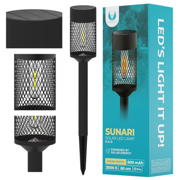 Lampa solarna LED SUNARI FLS-15 Słupek okrągła 4000K 800mAh Ni-MH Forever Light