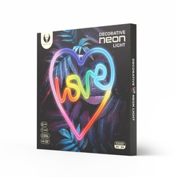 Neon LED RGB LOVE W SERCU FLRN02 + pilot Forever Light