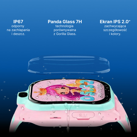 Smartwatch dziecięcy AI Forever Boost KW-530 GPS WiFi 4G – Inteligentny zegarek dla dzieci z lokalizatorem, rozmowami wideo i przyciskiem SOS (różowy)
