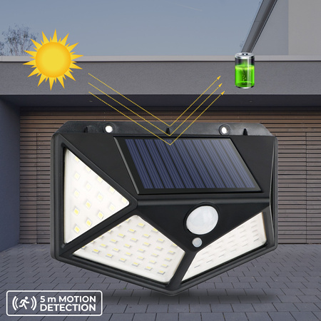 Lampa solarna LED SUNARI FLS-65 100*SMD PIR 6W 480lm 6000K 1200mAh Li-Ion Forever Light