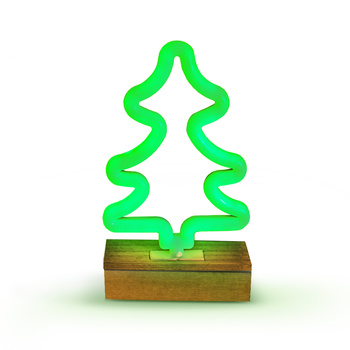 Neon Wood Stand LED CHOINKA zielona FLNW03 Forever Light