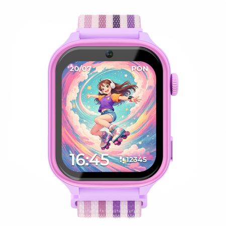 Smartwatch dziecięcy AI Forever Besti KW-540 GPS WiFi 4G IPS – Inteligentny zegarek dla dzieci z lokalizatorem, rozmowami wideo i przyciskiem SOS Różowy