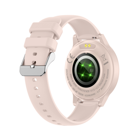 Smartwatch Forever iGO Watch 4! JW-600 Bluetooth 5.3 AMOLED IP67 – Inteligentny zegarek z rozmowami Bluetooth, monitorowaniem zdrowia i 2 paskami Pudrowy Róż