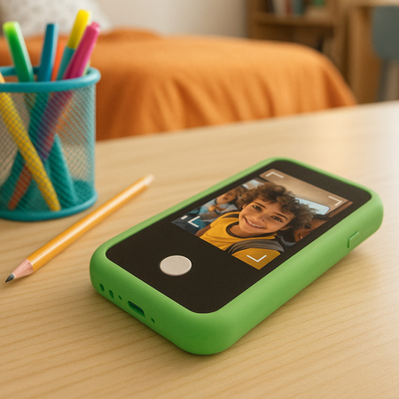 Forever edukacyjny telefon dla dzieci z dodatkowym case ETD-04 zielony