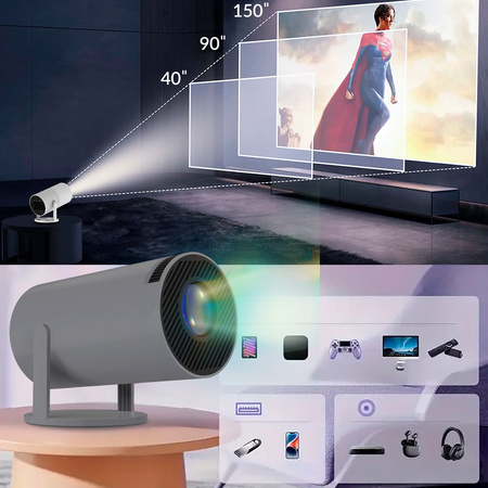 Forever Projektor FP-100 720p/1080p stalowy