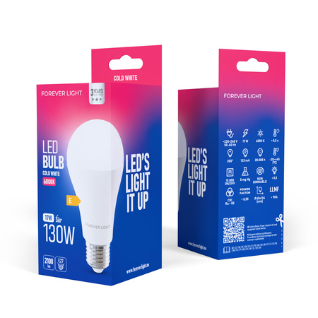 Forever Light Żarówka LED E27 A65 17W 2100lm 6000K klasa E
