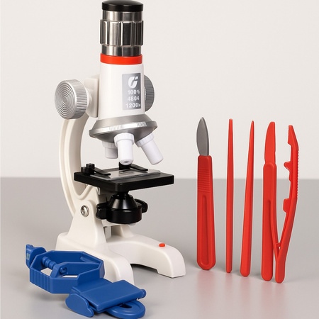 Forever Mikroskop z aluminiowym korpusem Plus C2171P biały