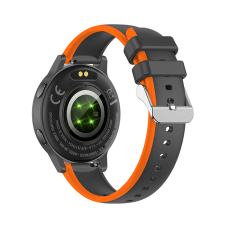 Smartwatch Forever iGO Watch 4! JW-600 Bluetooth 5.3 AMOLED IP67 – Inteligentny zegarek z rozmowami Bluetooth, monitorowaniem zdrowia i 2 paskami Czarny