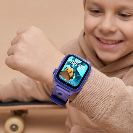 Smartwatch dziecięcy AI Forever Bro KW-540 GPS WiFi 4G IPS – Inteligentny zegarek dla dzieci z lokalizatorem, rozmowami wideo i przyciskiem SOS Niebieski