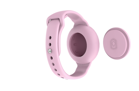 Forever lokalizator FindMy TFO TAG biały + opaska pastelowy rózowy