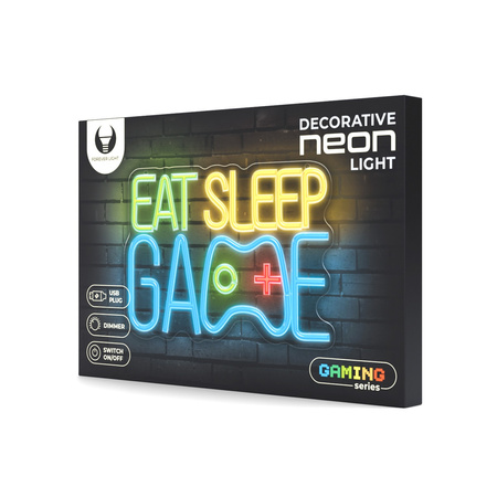Neon PLEXI LED EAT SLEEP GAME multikolor FPNE33 Forever Light
