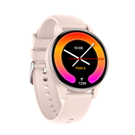 Smartwatch Forever iGO Watch 4! JW-600 Bluetooth 5.3 AMOLED IP67 – Inteligentny zegarek z rozmowami Bluetooth, monitorowaniem zdrowia i 2 paskami Pudrowy Róż