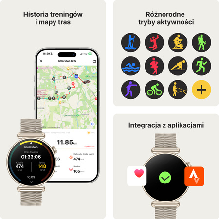 Forever Smartwatch SB-380 Bloomdust Champagne Gold